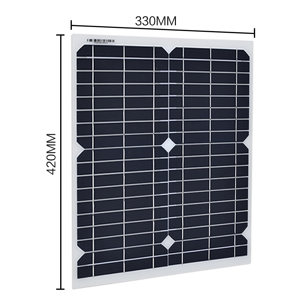 20W 18V Monocrystalline Solar Panel 1000W Inverter 12V/24V to 220V/110V+PWM 10A Battery Charger Kit