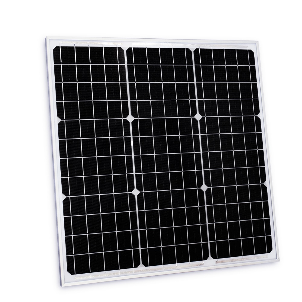40W 18V Monocrystalline Glass Solar Panel Battery Charger