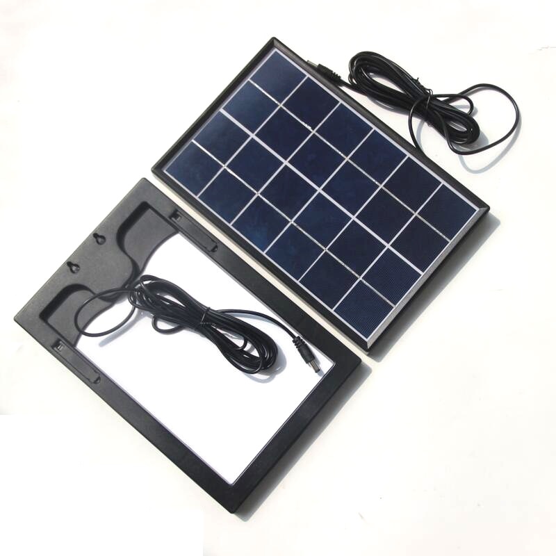 6W 6V Polysilicon Epoxy Solar Panel Cell with Frame Battery Charger