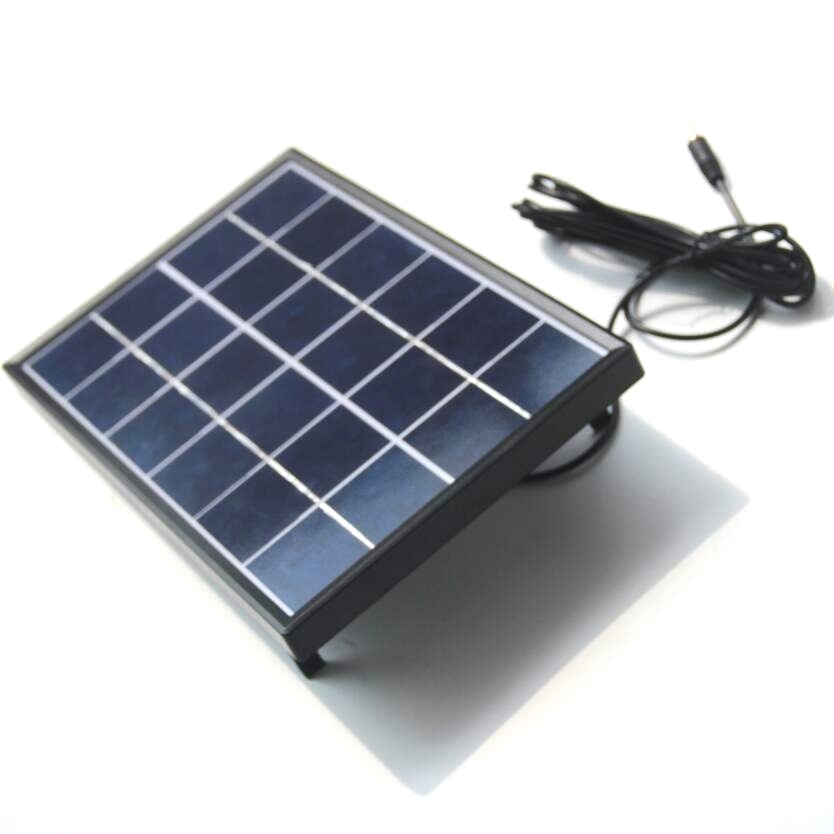 6W 6V Polysilicon Epoxy Solar Panel Cell with Frame Battery Charger