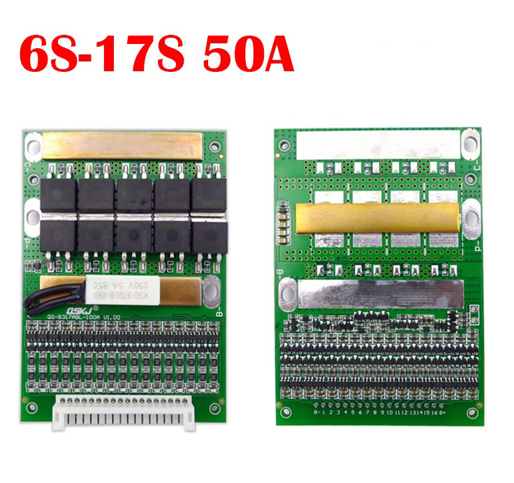 6-17S BMS 24V 36V 48V 60V 35-150A Polymer Lithium/Ternary Lithium/ Iron Phosphate/LiFePo4 Battery Protection Board