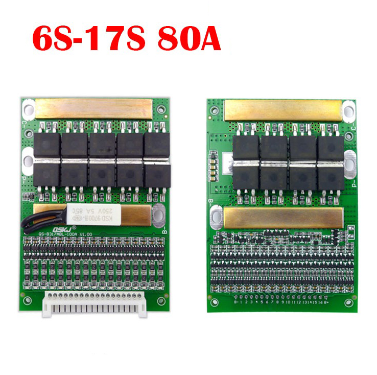 6-17S BMS 24V 36V 48V 60V 35-150A Polymer Lithium/Ternary Lithium/ Iron Phosphate/LiFePo4 Battery Protection Board