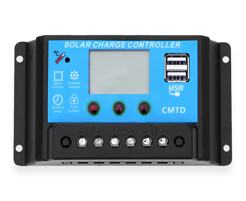 10A/20A/30A 12V/24V Solar Panel Controller PWM+Dual USB Output